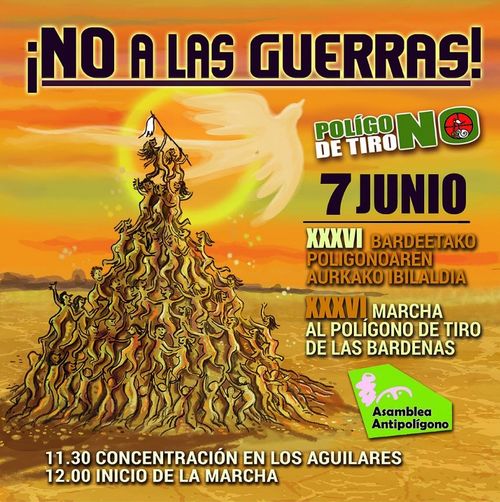 XXXVI MARCHA POR EL DESMANTELAMIENTO DEL POLÍGONO DE TIRO DE LAS BARDENAS.