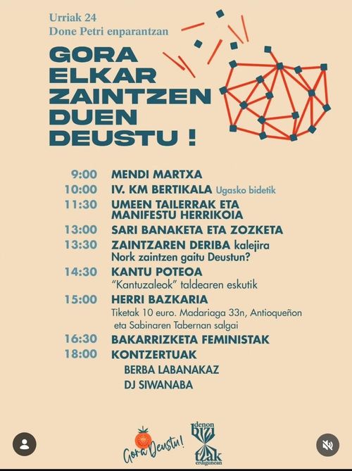 GORA DEUSTU EGUNA - Gora Elkar Zaintzen duen Deustu