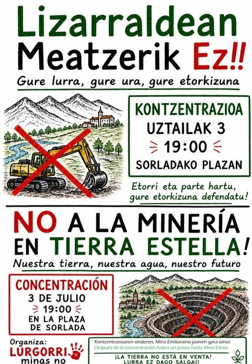 NO A LA MINERÍA DE COBRE! - KOBRE MEATZERIK EZ!