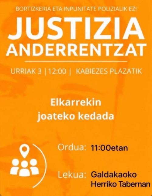 JUSTIZIA ANDERRENTZAT: Elkarrekin Joateko Kedada