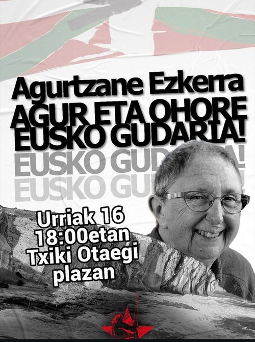 AGURTZANE EZKERR AGUR ETA OHORE EUSKO GUDARIA 
