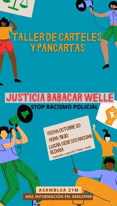TALLER DE CARTELES Y PANCARTAS (JUSTICIA BABACAR WELLE)