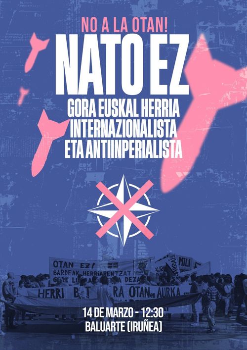 ¡14M NO A LA OTAN! CONVOCATORIA A LAS ORGANIZACIONES DE EUSKAL HERRIA
